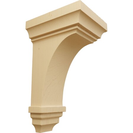 Ekena Millwork 4"W x 4 3/4"D x 8"H Small Jefferson Wood Corbel, Alder CORW04X04X08JEAL